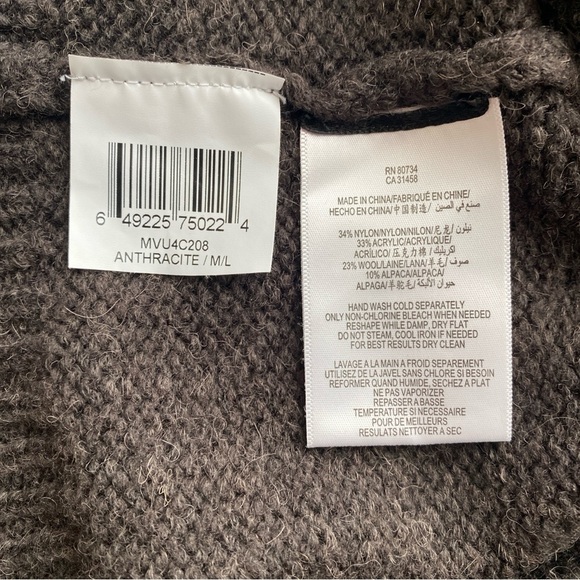 NWT BCBG MaxAzria Sweater Cardigan Coat Long Line Wool Alpaca Blend Size M/L - Picture 14 of 15